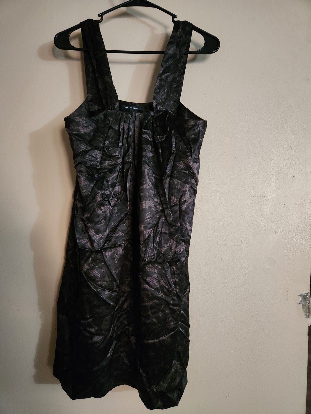 Banana Republic Black Textured Mini Dress For Woman Size 6